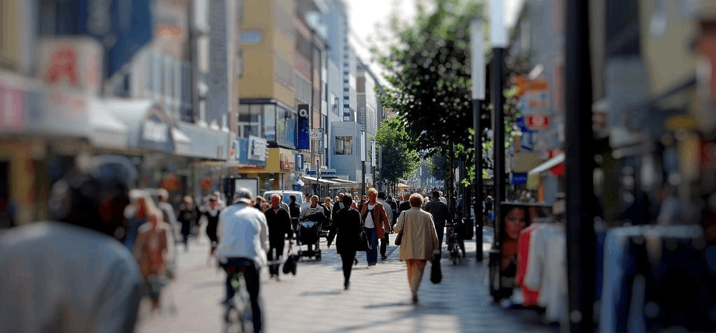 Abbildung einer Innenstadt, da die Zielsetzung von LOCALBENEFITS die Innenstadtförderung ist.