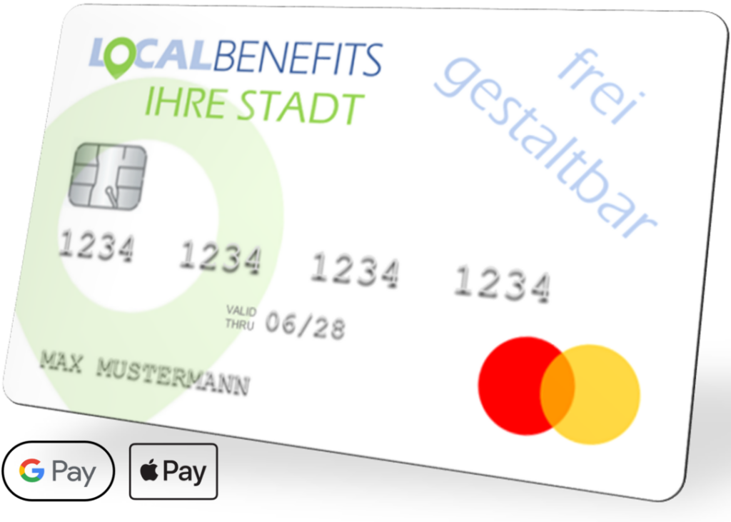 Beispieldarstellung eines Design der LOCALBENEFITS Sachbezugskarte